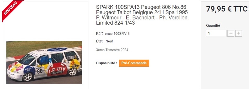 (Spark 100SPA13) 806 #86 Witmeur_Bachelart_Verellen ab 24H Spa 1995.jpg