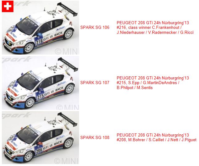 Spark SG106 107 & 108 b) 208 GTi 24h-Nürburgring 2013.JPG